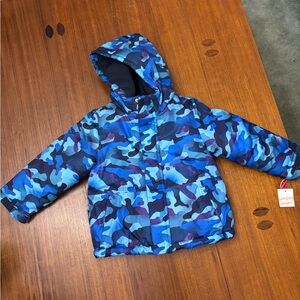 NWT Jumping Beans Blue Camo Fleece Jacket 4T